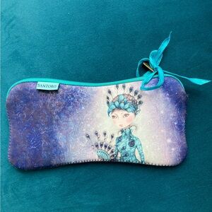 Santoro London Mirabelle Small Zipper Clutch Bag Miss Peacock